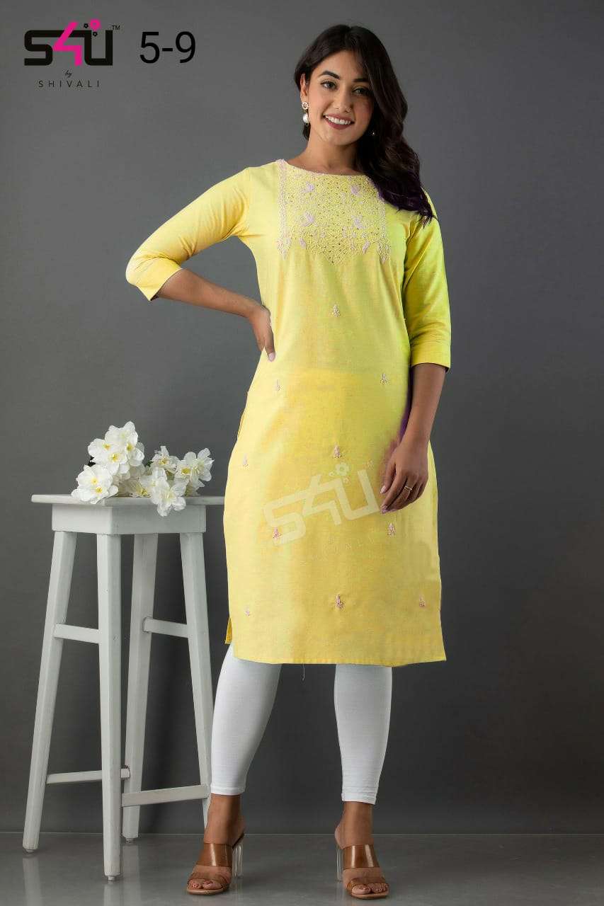 s4u pr 9 combo set of simple traditional kurti 