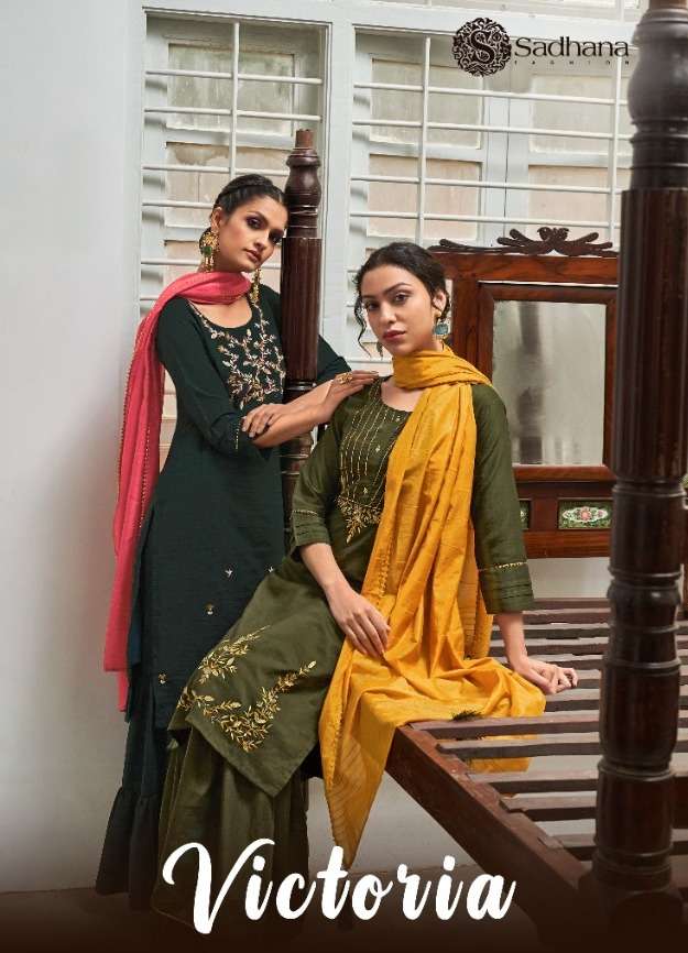 sadhana fashion victoria 3pc readymade dresses beautiful designs 