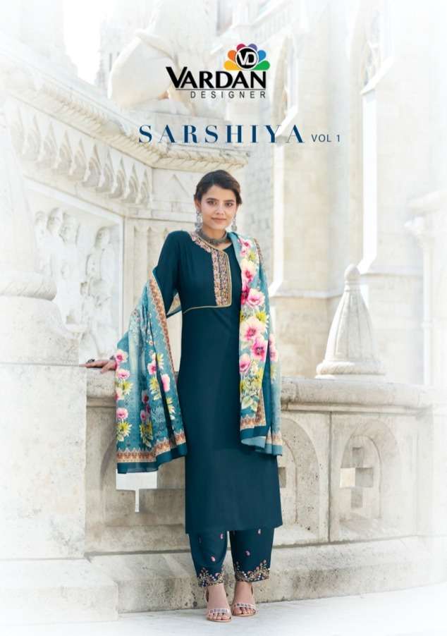 sarshiya vol 1 by vardan rayon readymade 3 piece collection