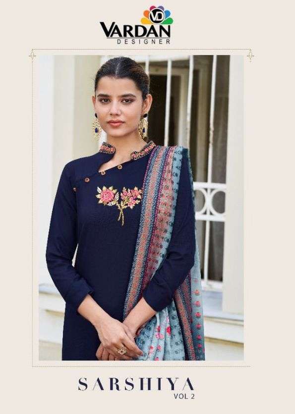 sarshiya vol 2 by vardan designer 3pc readymade suits 