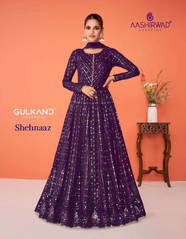shehnaaz by aashirwad georgette free size readymade long dresses
