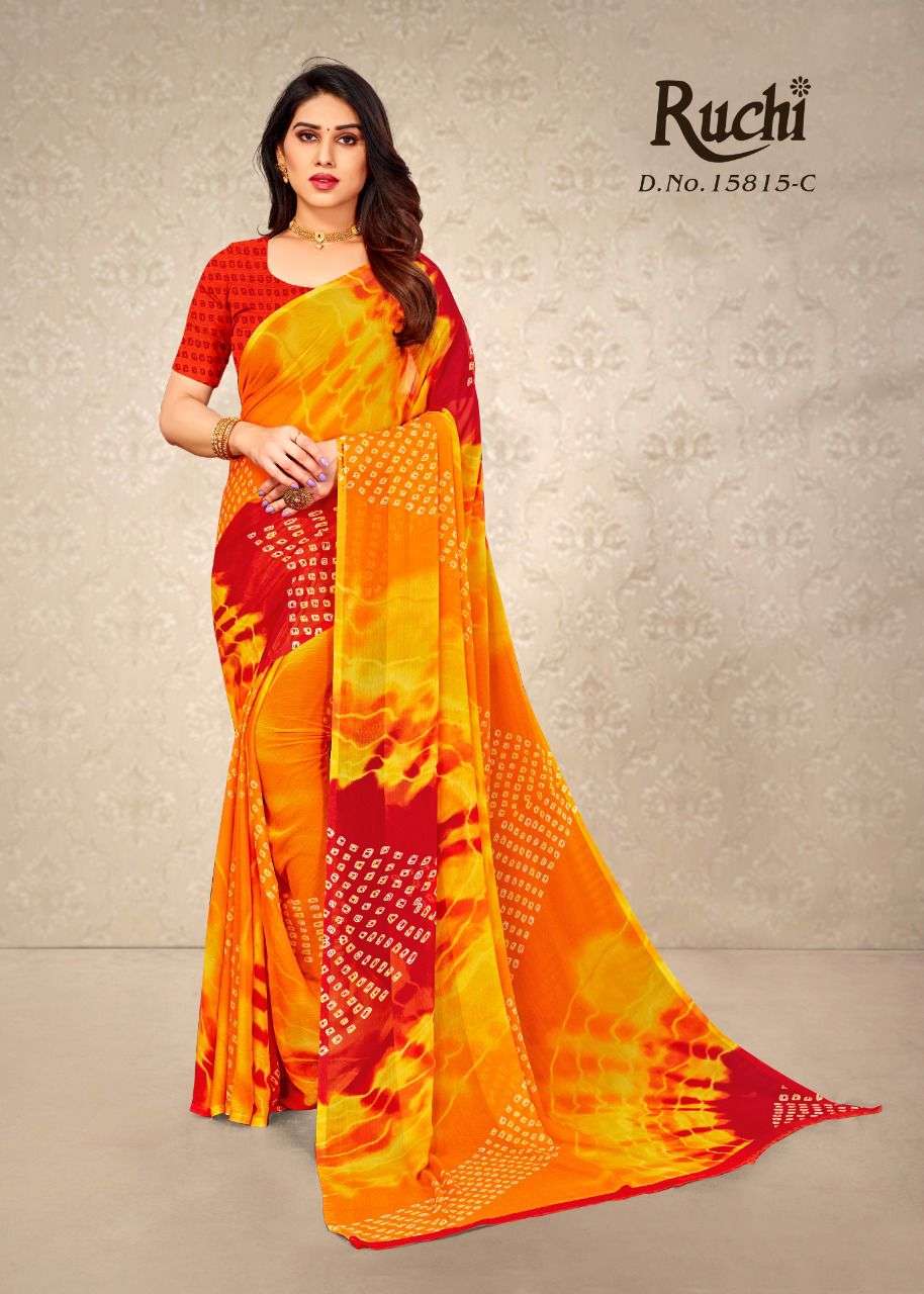 star chiffon lehriya special by ruchi printed chiffon fancy sarees