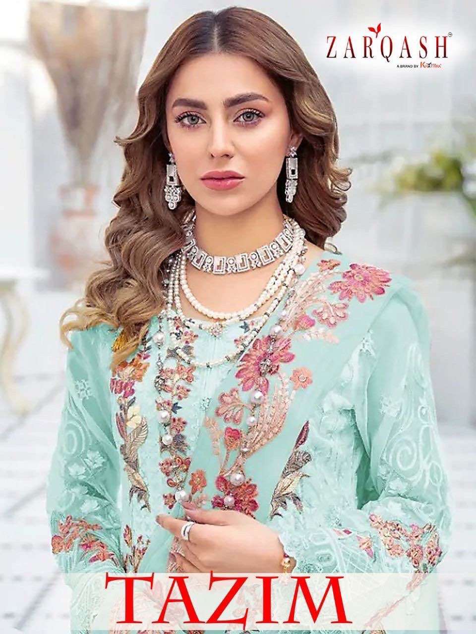 tazim by zarqash georgette embroidery pakistani dresses