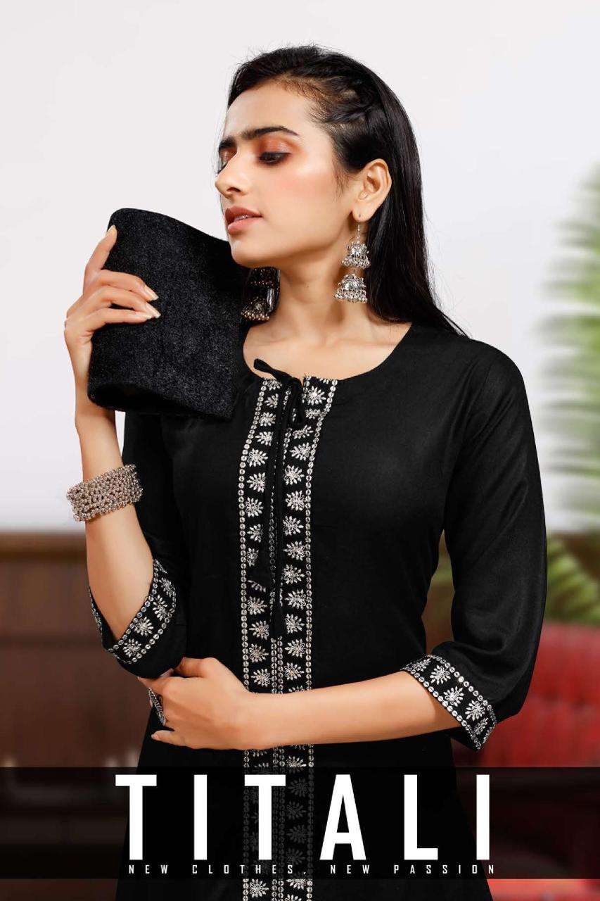 TITALI SEQUENCE HEAVY RAYON SEQUENCE WORK FROCK KURTI STYLE KURTI CATLOG WHOLESALER BEST RATE