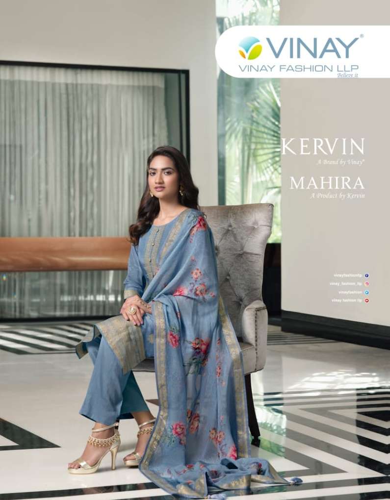 vinay mahira by kervin 60811-60817 series bemberg muslin jacquard ladies suits 