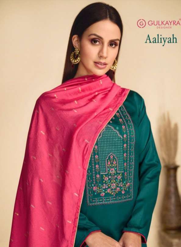 aaliyah by gulkayra designer jam silk work indian fancy dresses