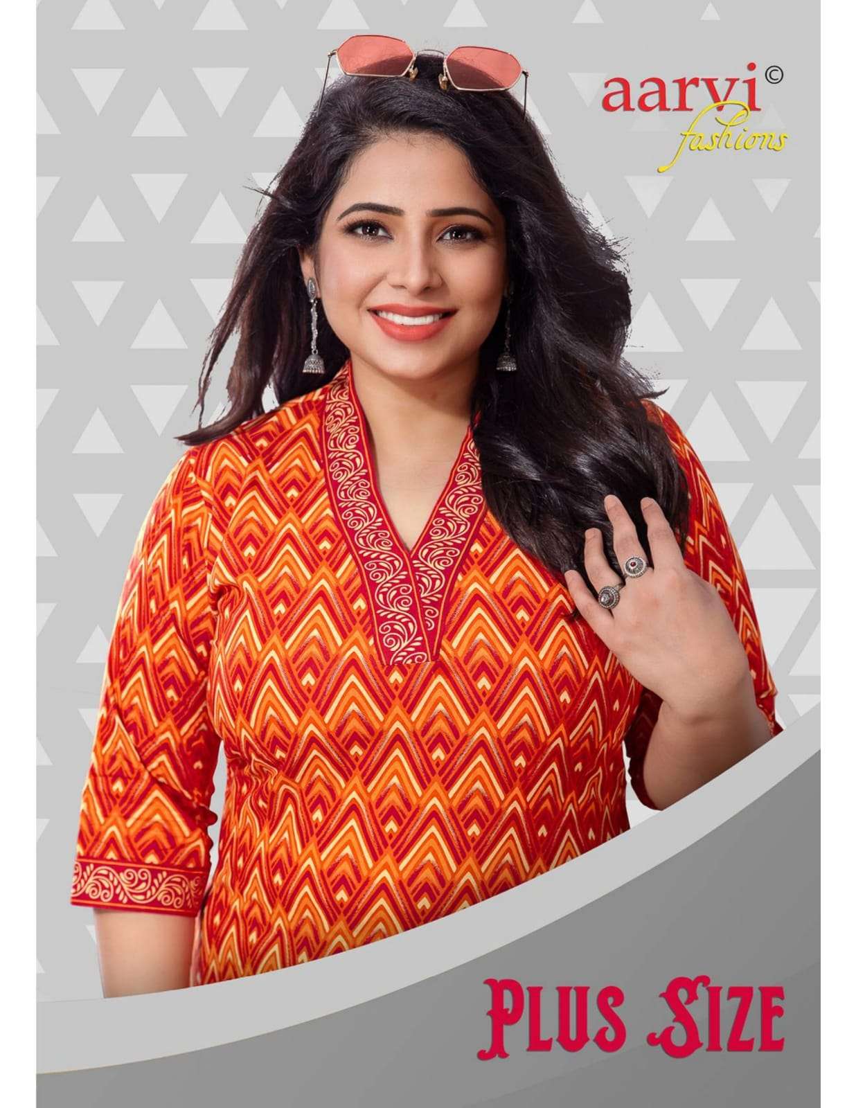 aarvi fashions plus size vol 1 pure cotton big size ladies kurti wholesaler 