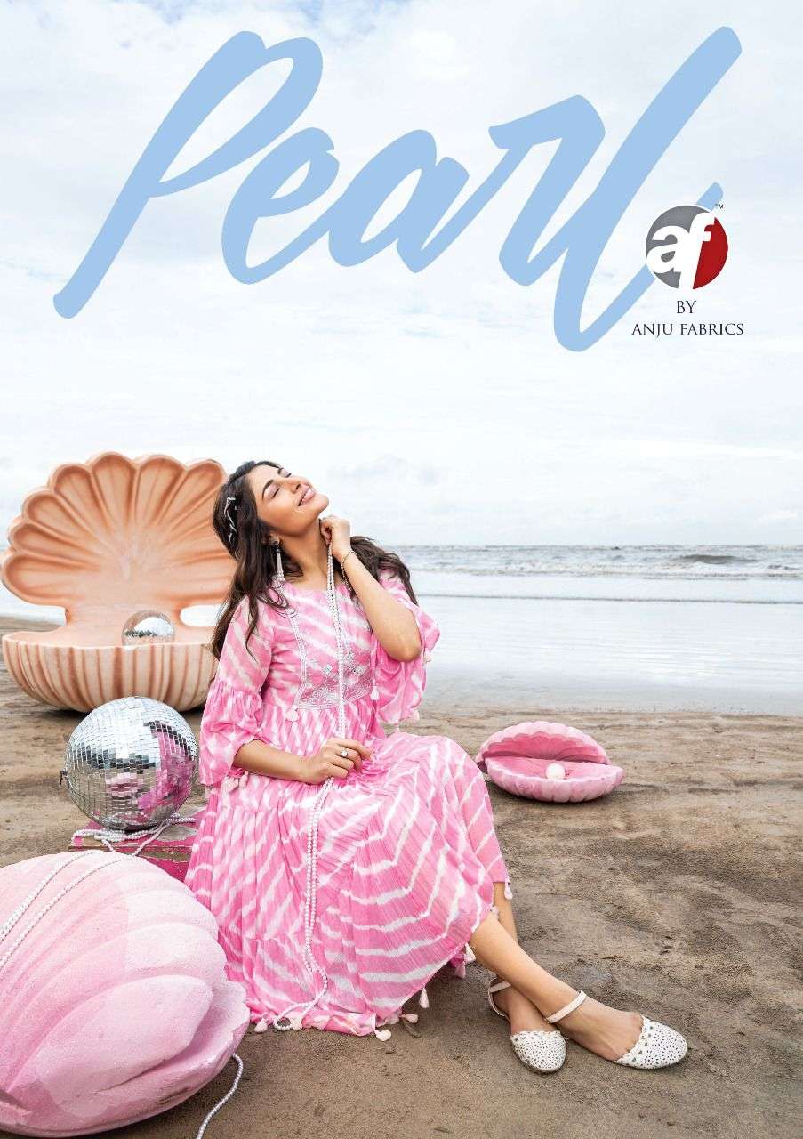 anju fabrics pearl cotton designer midi gown collection