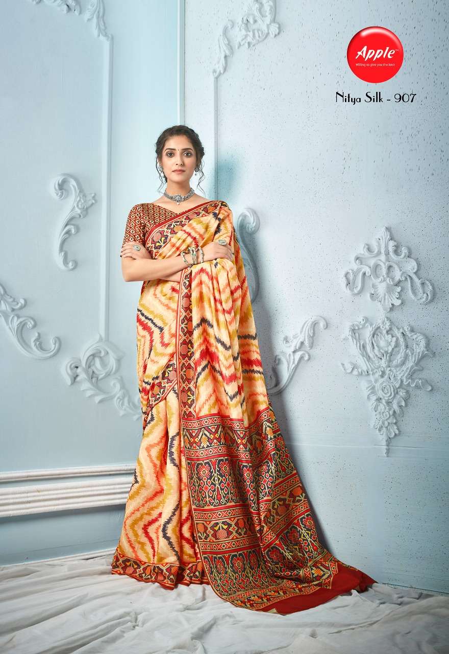 apple nitya silk vol 9 bhagalpuri silk printed sarees