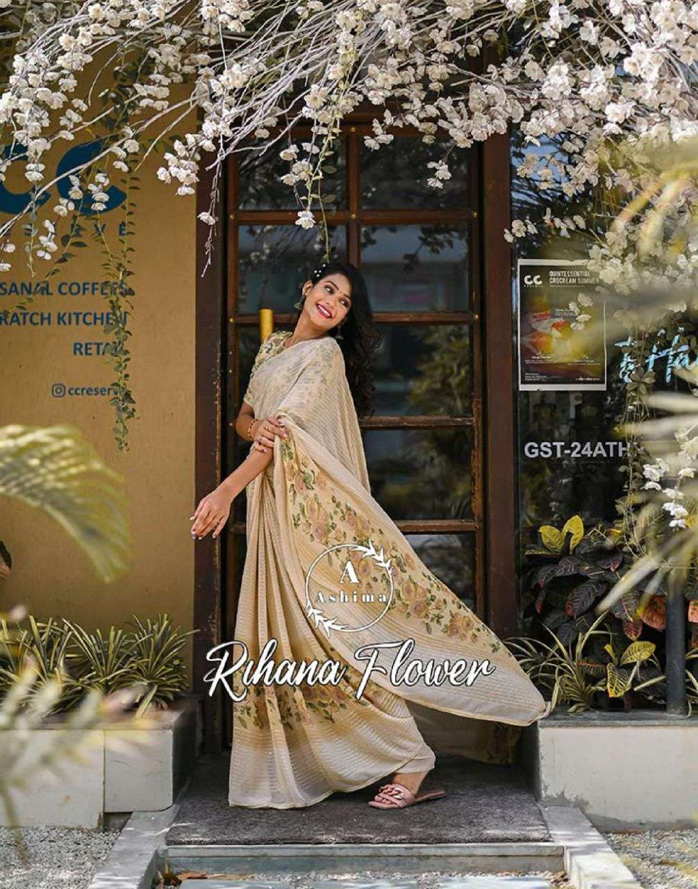 ashima present rihaanaaa flower weightless designer sarees