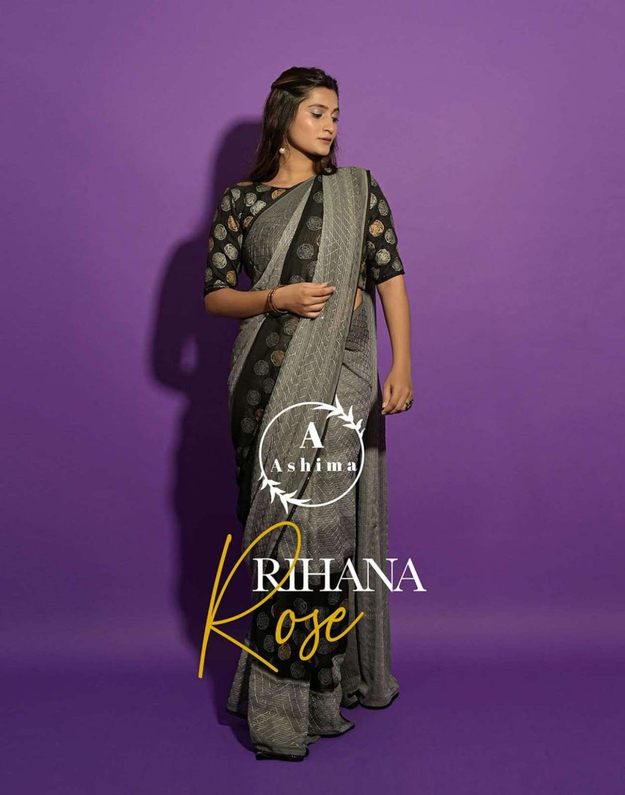 ashima rihanaaa rose fancy printed saree wholesale 