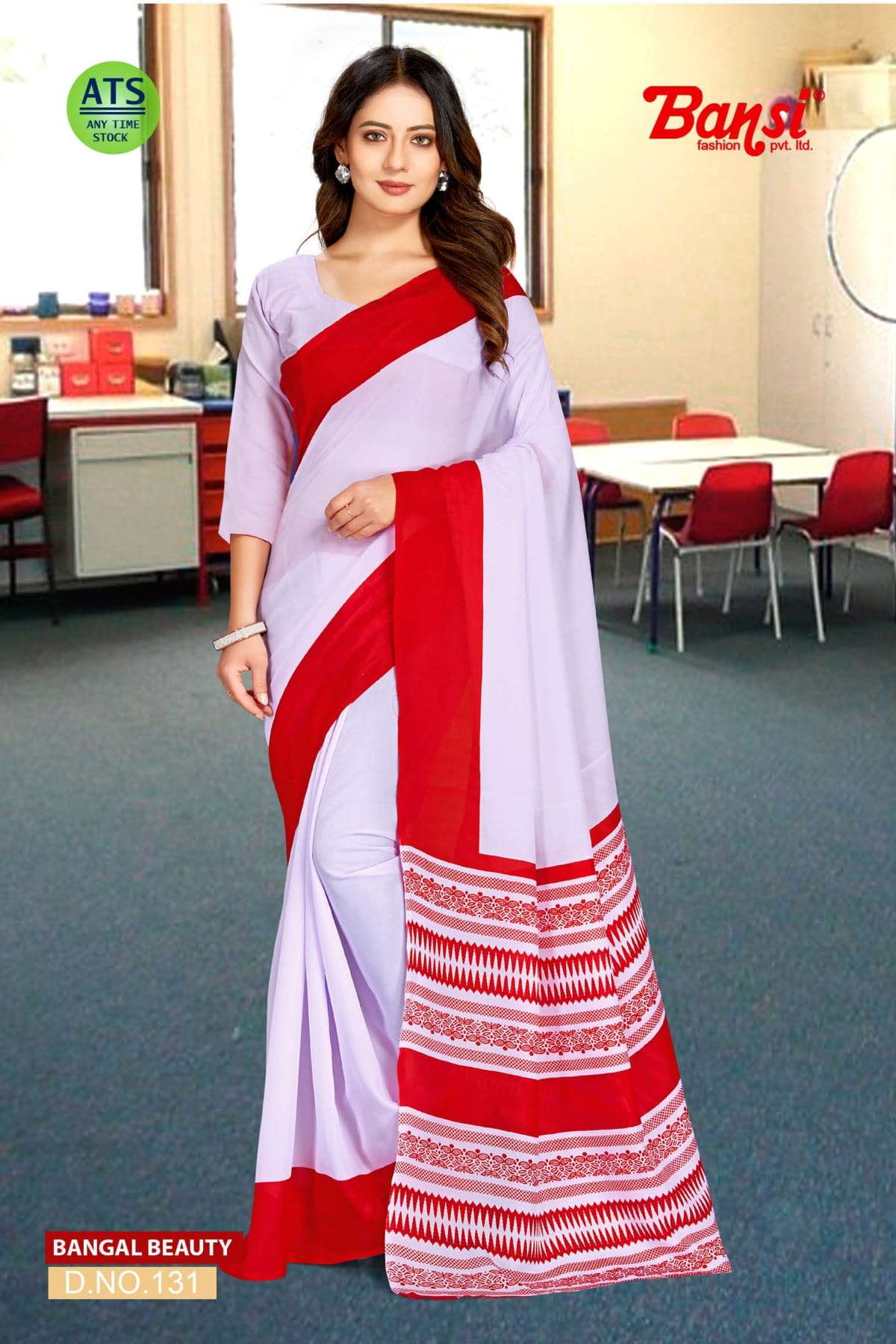bansi bangal beauty micro georgette uniform saree best place in surat 