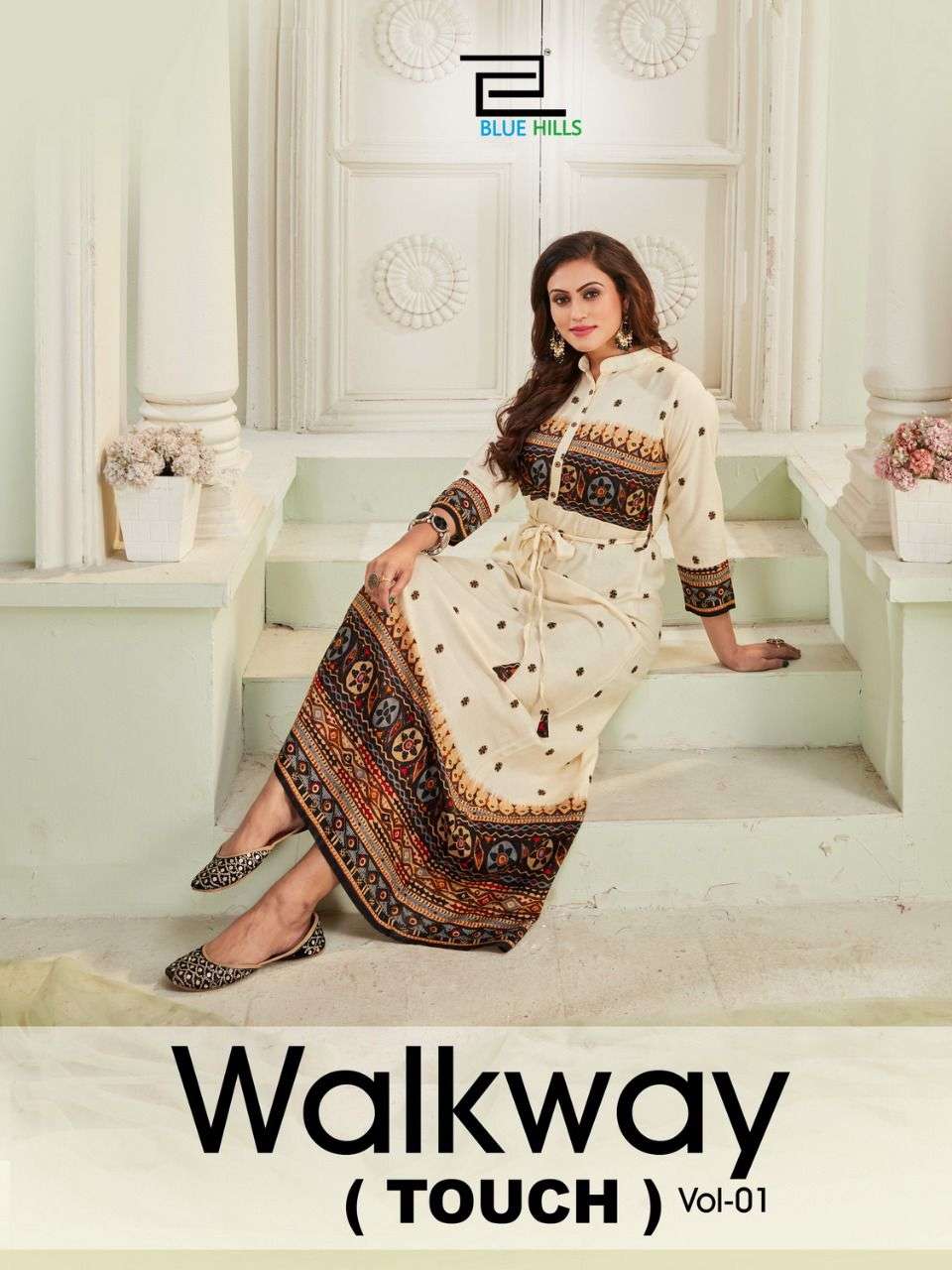 blue hills walkway touch vol 1 rayon long gown style kurti 
