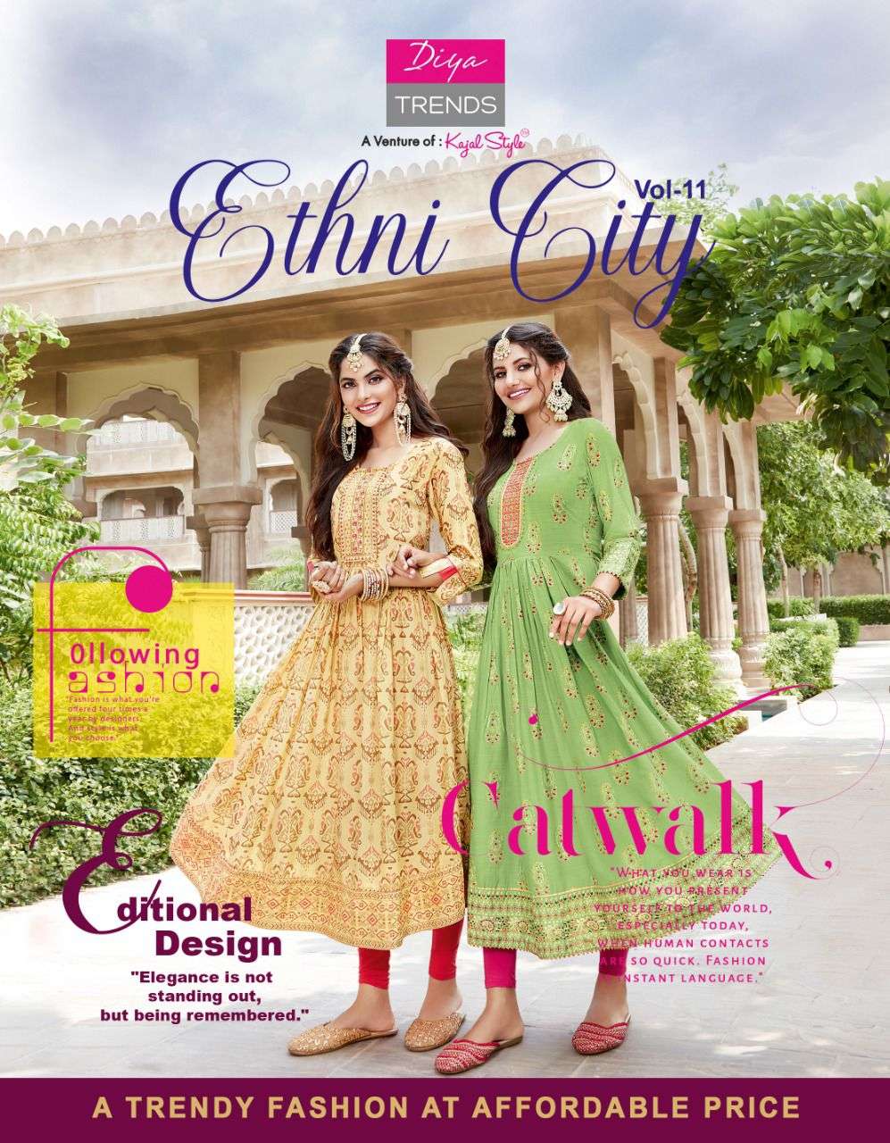 diya ethnicity vol 11 designers kurti gown pattern 