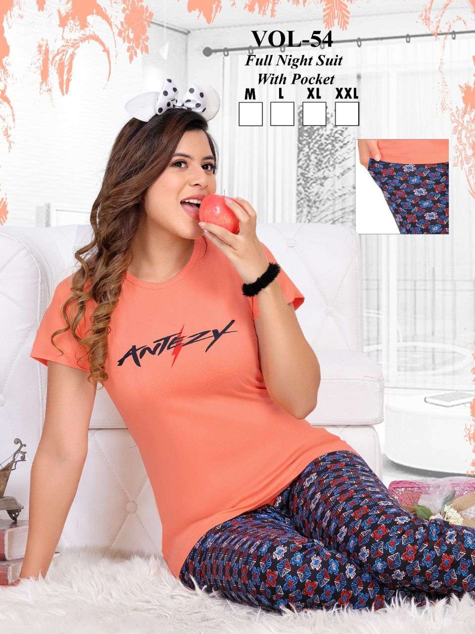 FASHION TALK NEW VOL.54 Heavy Shinker Hosiery Cotton Night Suits With Pocket CATALOG WHOLESALER BEST RATE