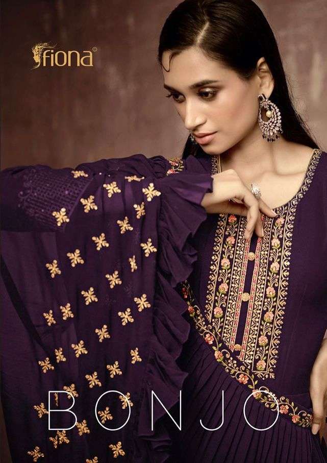 fiona present bonjo georgette work readymade bonjo style long dresses