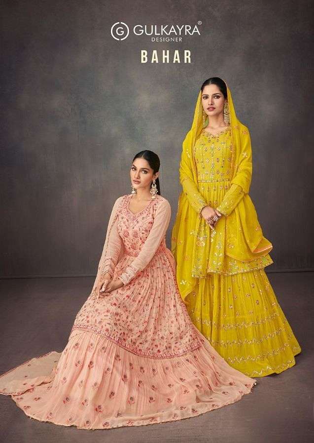 gulkayra bahar 7124-7128 series party wear latest outfits for festive 