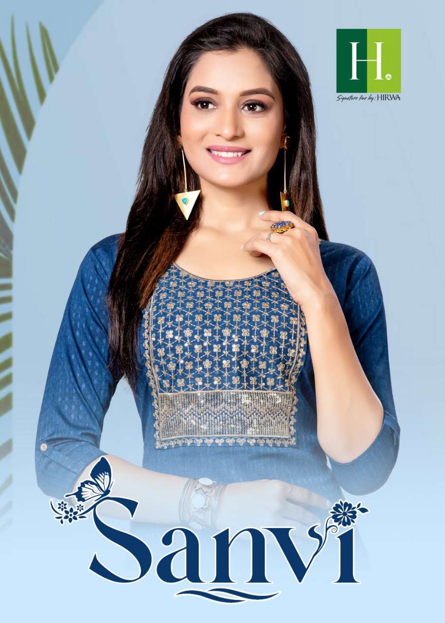 hirwa sanvi straight kurti readymade collection 