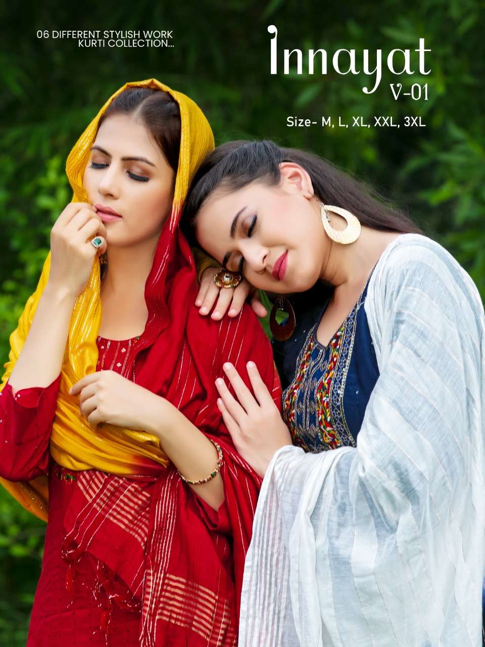 innayat vol 1 by banwery rayon readymade kurti with pant & dupatta