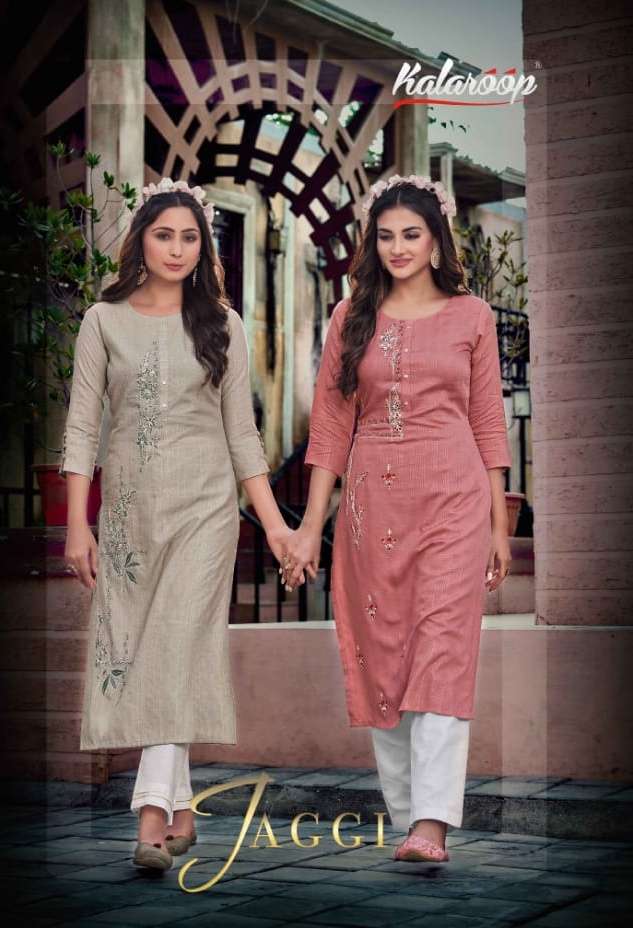 jaggi by kalaroop rayon embroidery casual kurtis