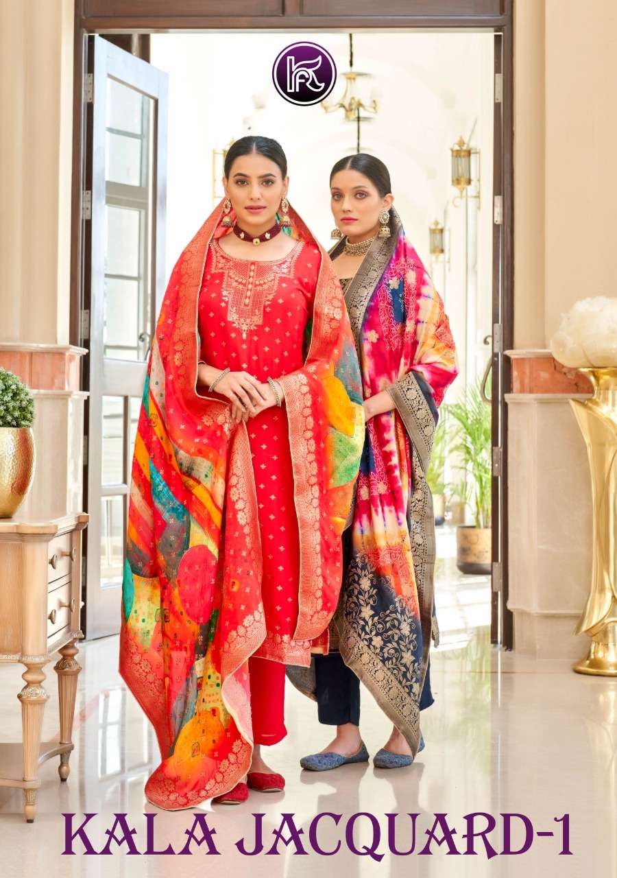 kala fashion jacquard vol 1 party wear designer salwar kameez