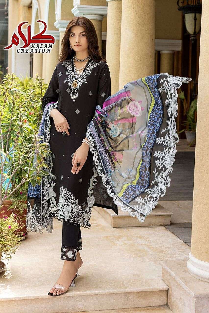 kalam 1112 black colour special pakistani readymade suits