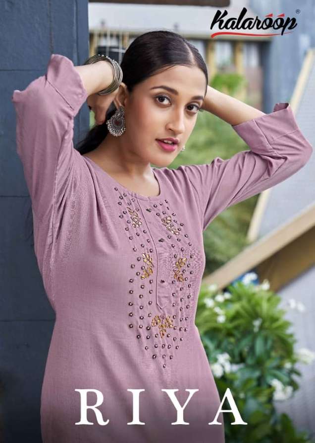 kalaroop riya readymade simple kurti design at affordable price 