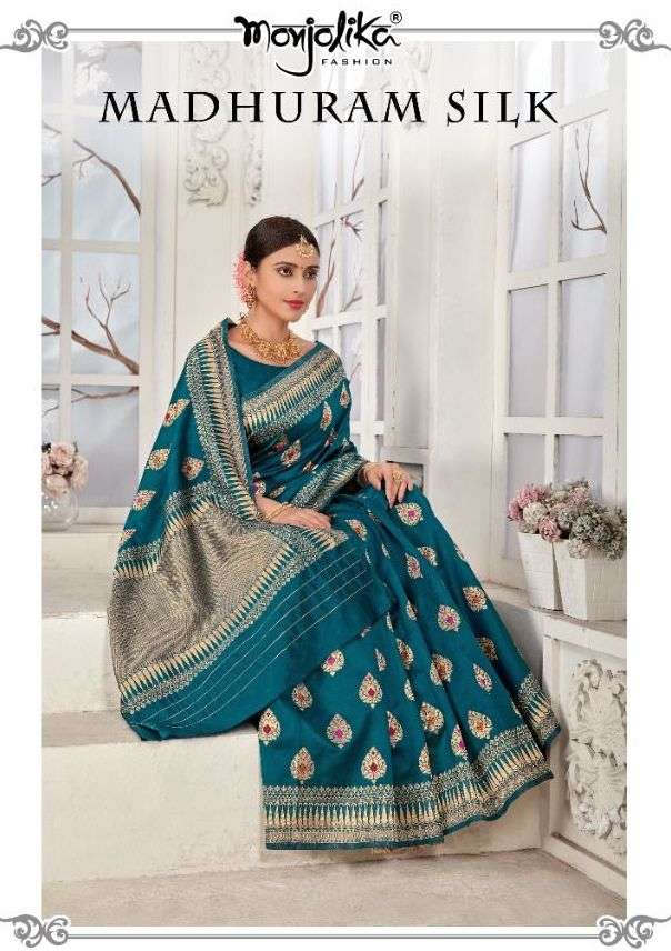 monjolika madhuram silk 4701-4707 series banarasi silk sarees 