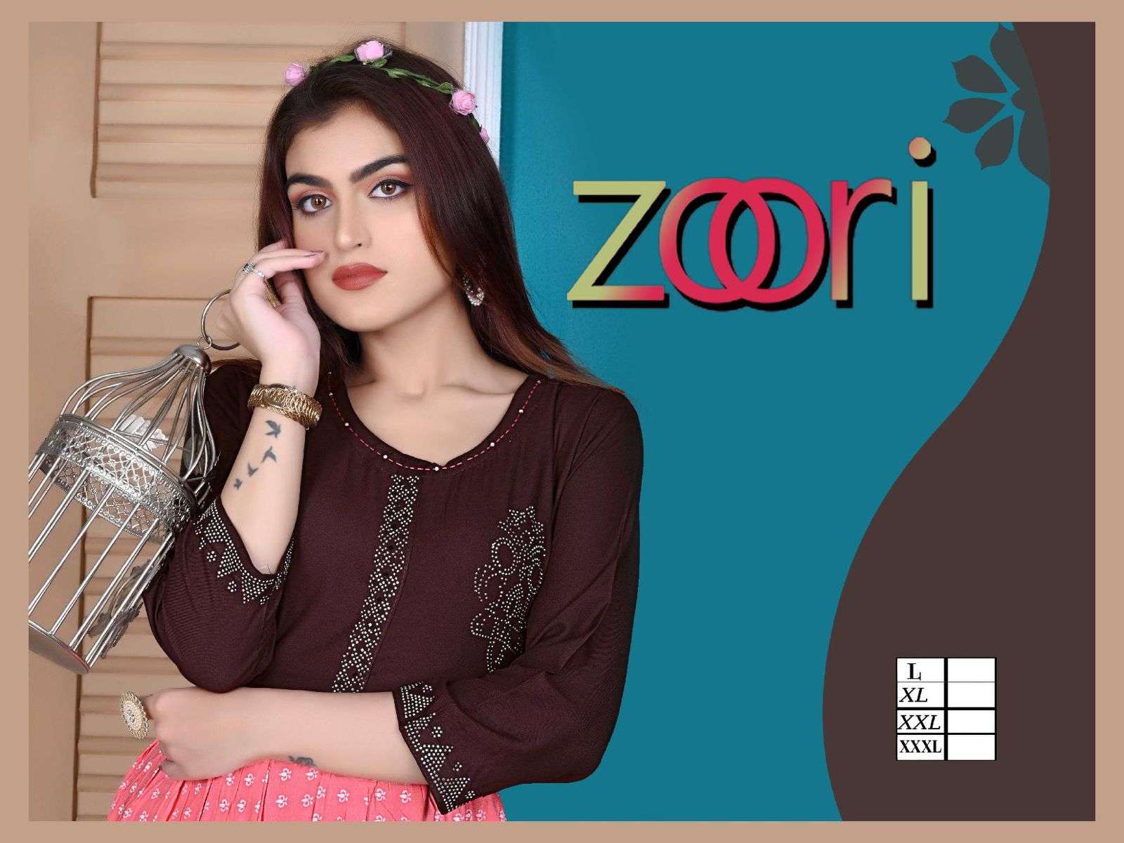 New Riyaa Zoori Vol.1 rayon heavy KURTI CATALOG WHOLESALER BEST RATE