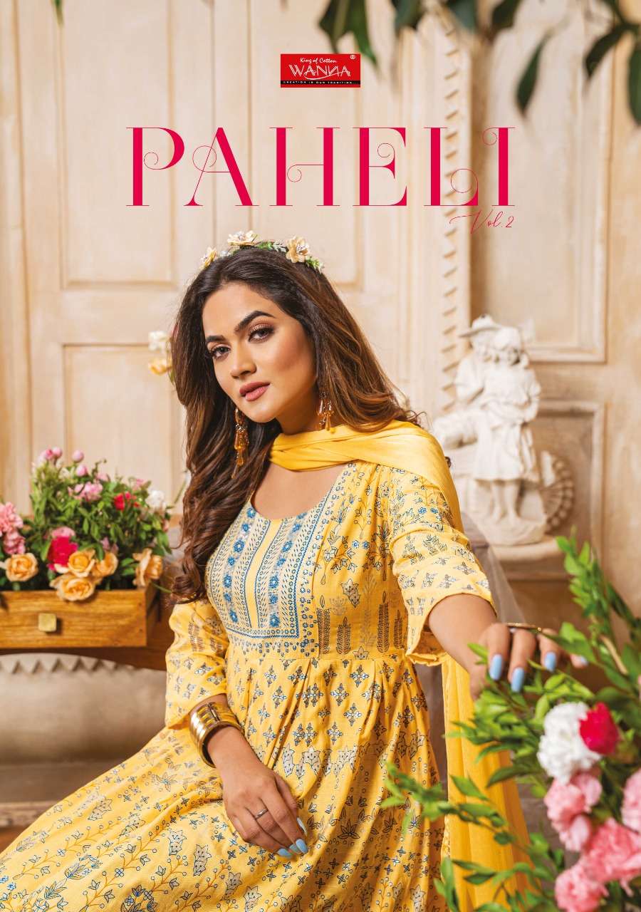paheli vol 2 by wanna rayon fancy gown with dupatta collection