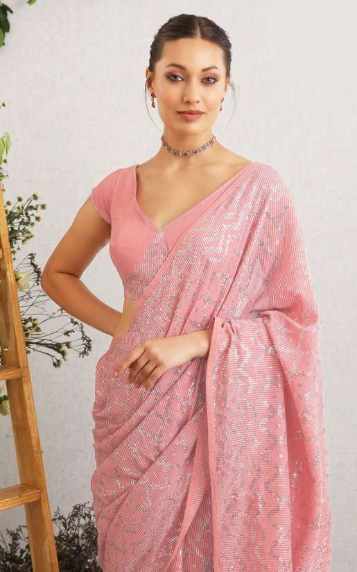 pr 3286 deign bollywood 5mm sequins design saris 