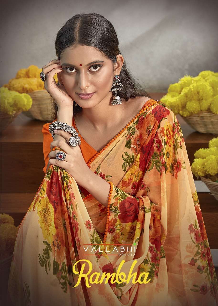 rambha by vallabhi weightless printed sarees
