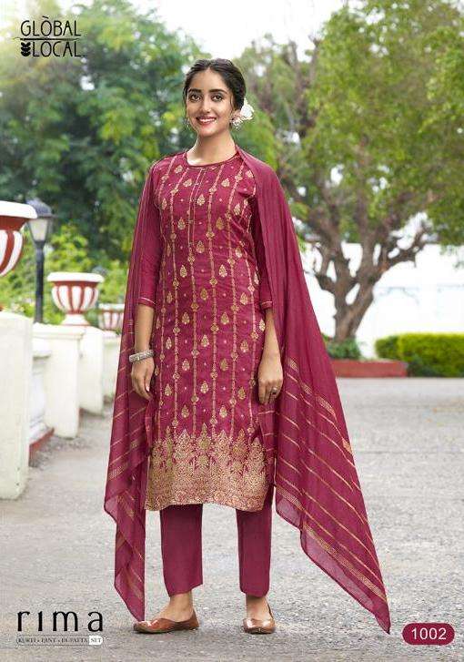 rima by global local designer 3 piece readymade collection