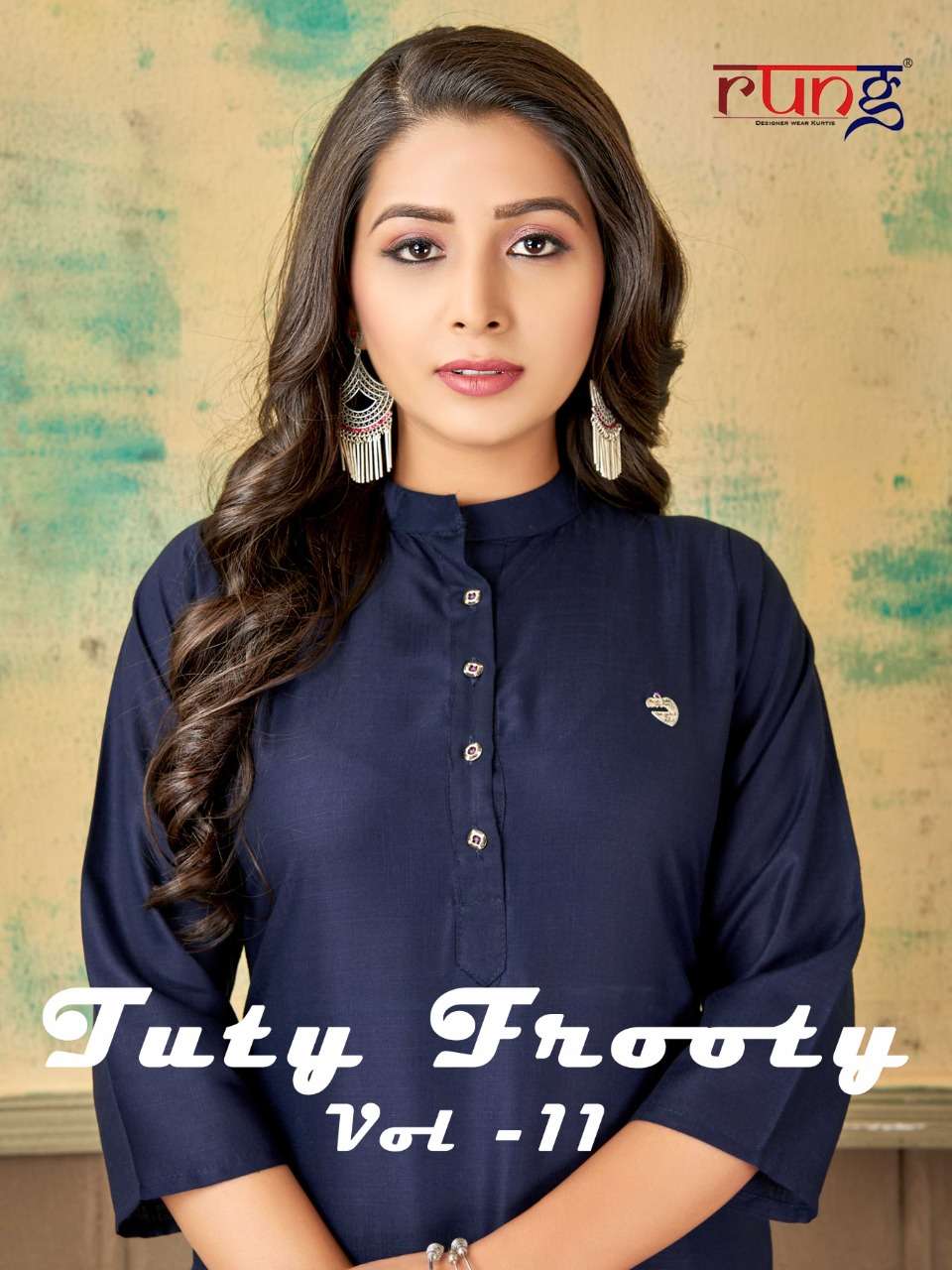 rung tuty frooty vol 11 rayon daily wear fancy kurti