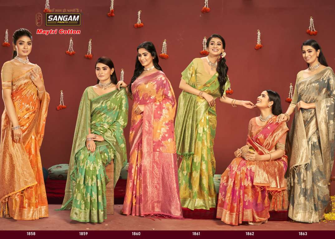sangam prints maytri cotton saris wholesaler
