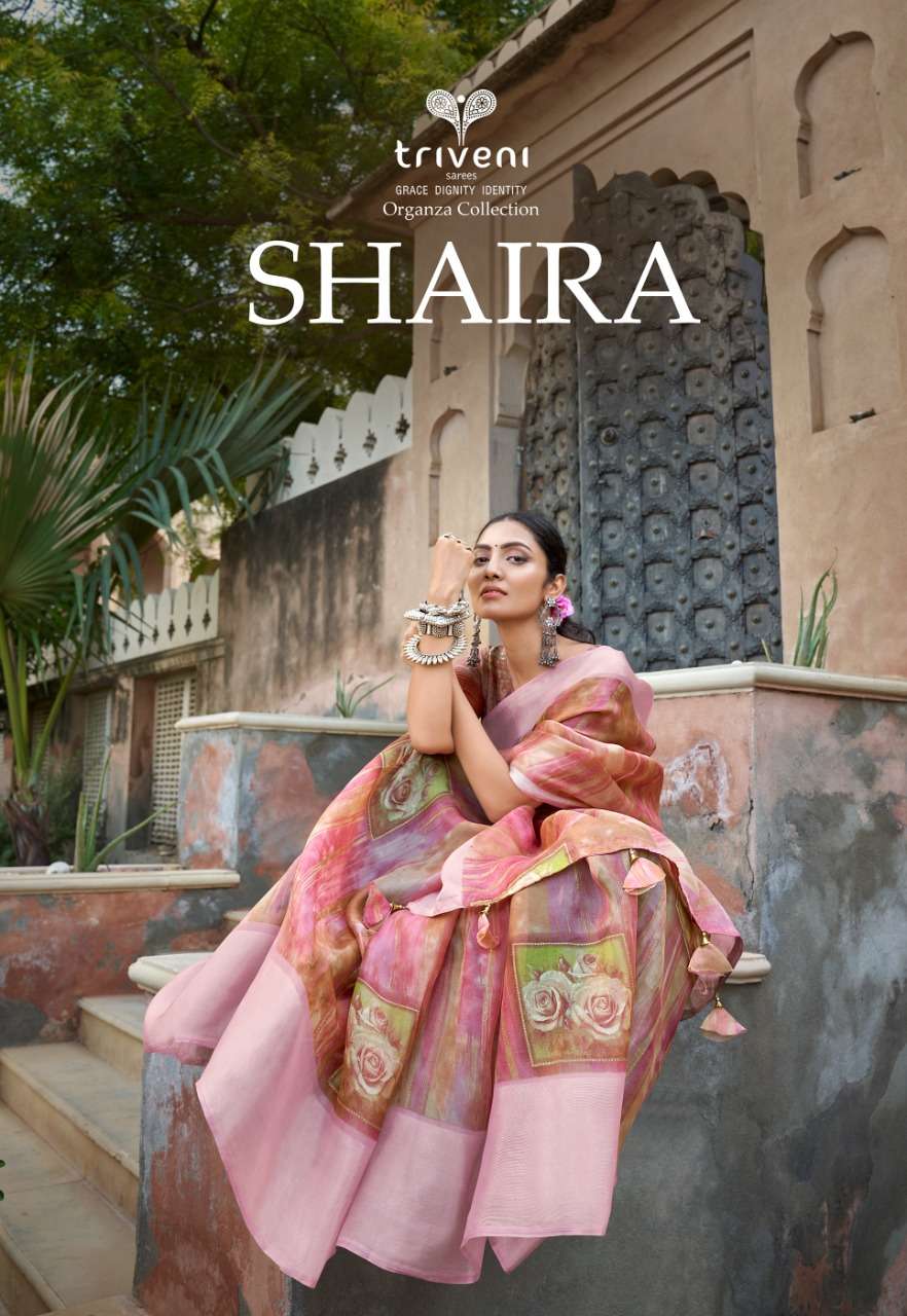 shaira by triveni organza classy look fancy sarees