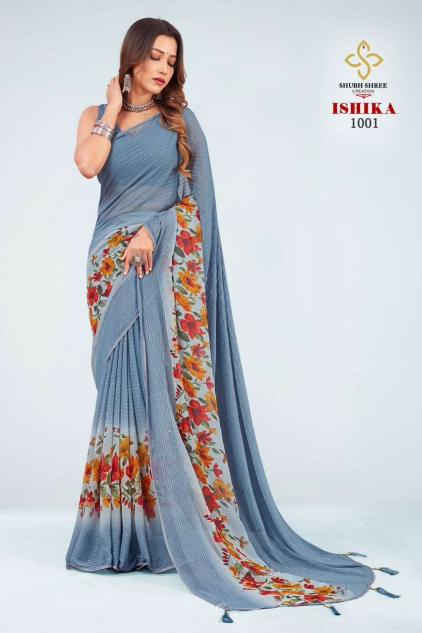 shubh shree ishika weightless sarees wholesale 