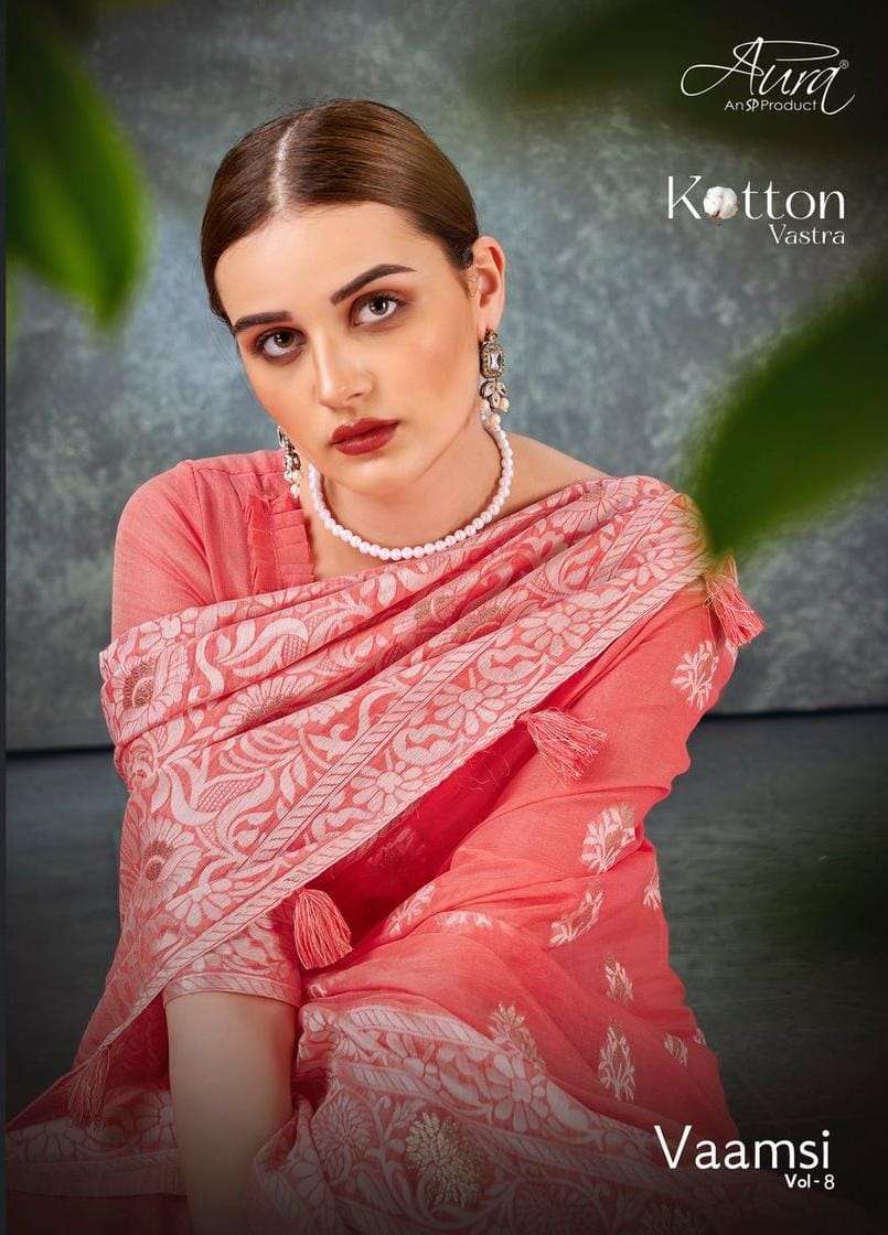 vaamsi vol 8 by aura kotton vastra fancy traditional wear sarees