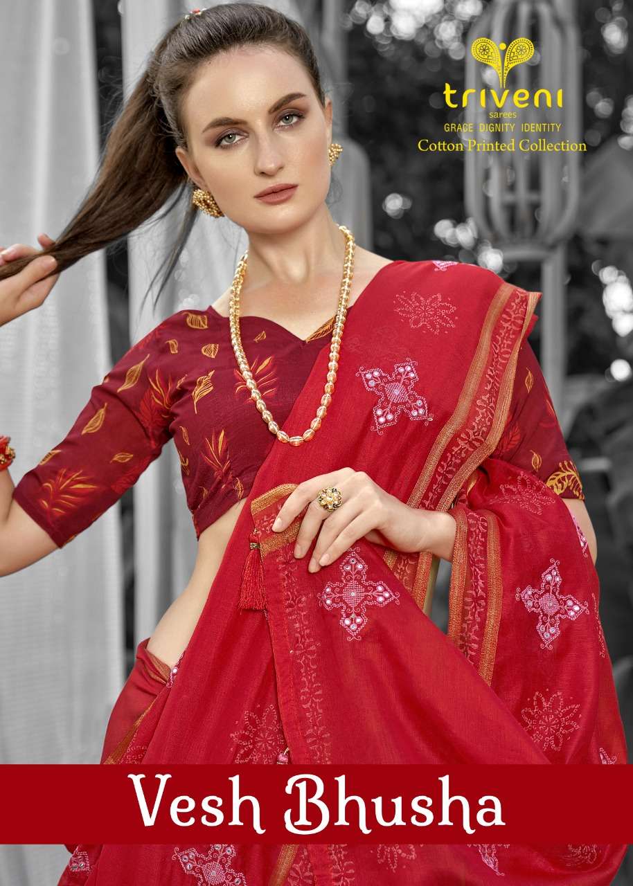 vesh bhusha by triveni cotton designer saree supplier