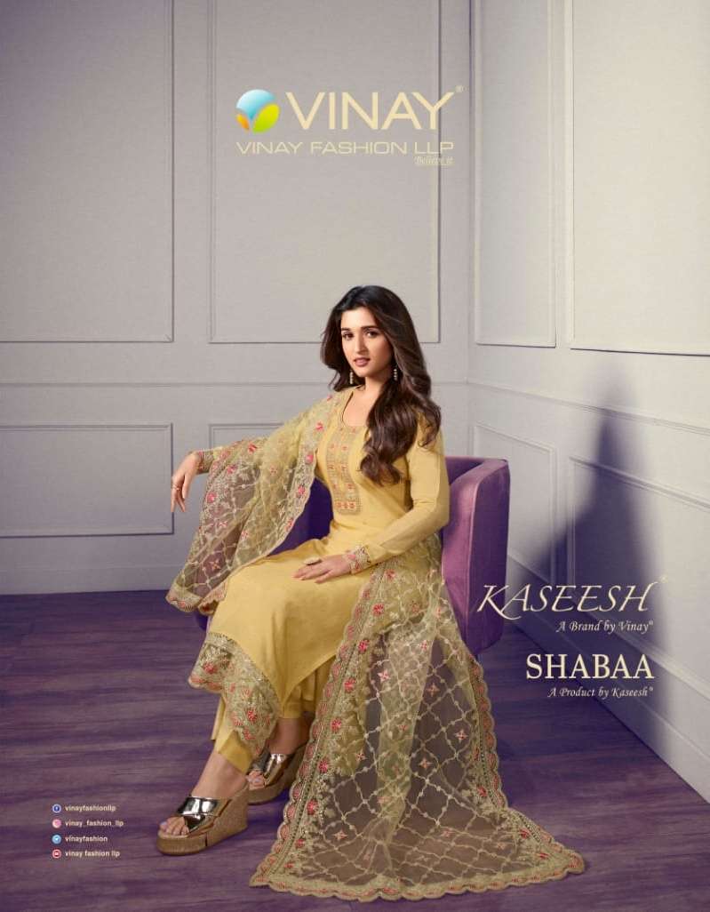 vinay fashion shabaa by kaseesh dola silk embroidery exclusive salwar kameez