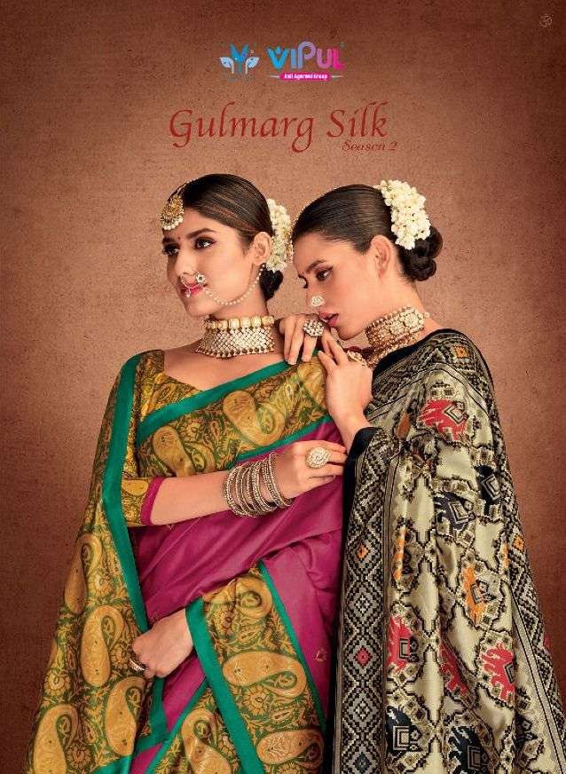 vipul gulmarg silk vol 2 silk fancy traditional wear saree wholesaler