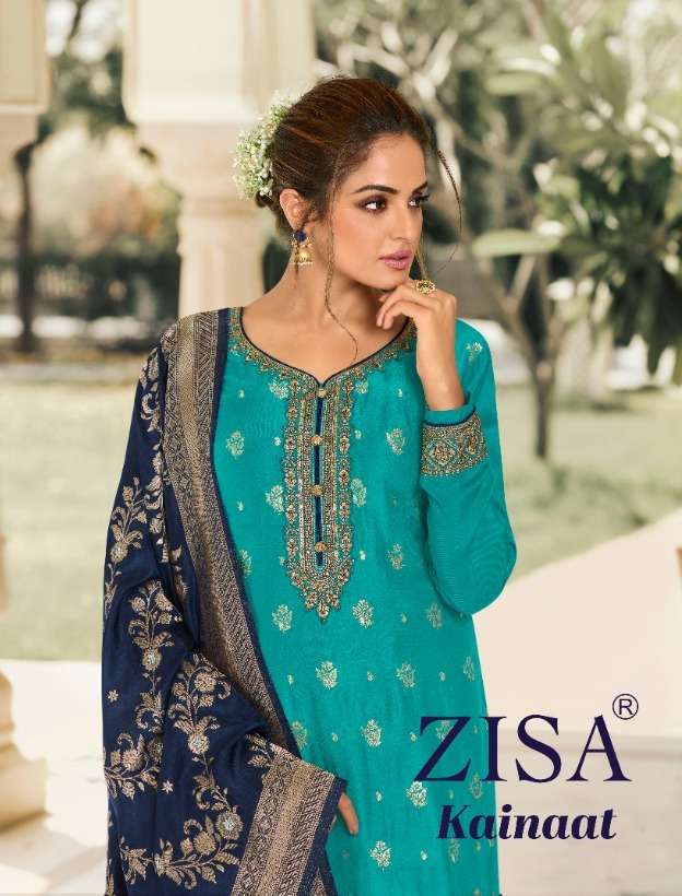 zisa kainaat by meera trendz dola jacquard exclusive fancy salwar kameez