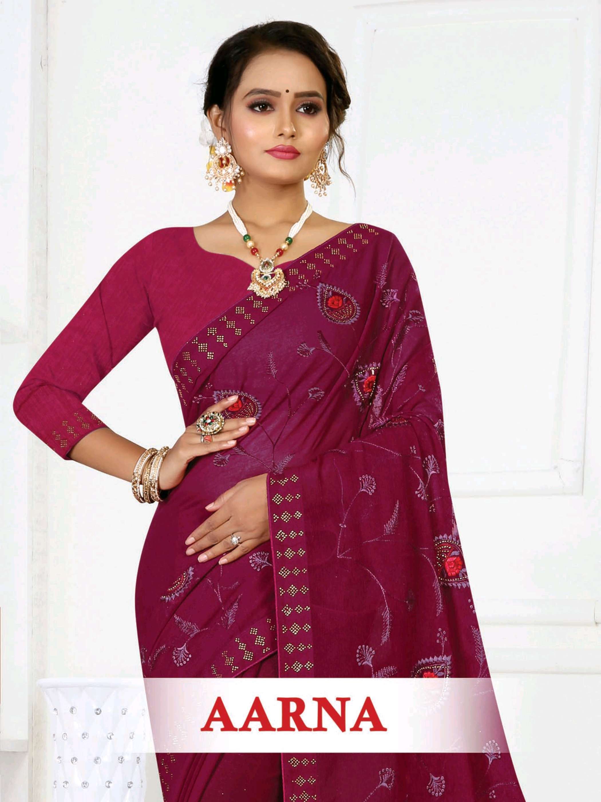 Aarna by ronisha fashion fancy thread worked simmer fabric beautiful collection 