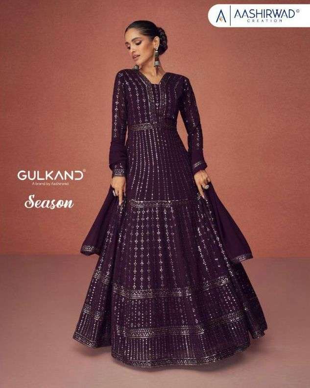 aashirwad gulkand season heavy readymade long dresses wholesale 