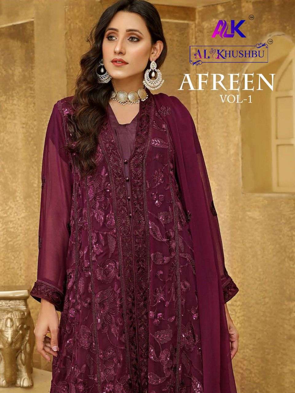 afreen vol 1 by al khushbu georgette pakistani suits
