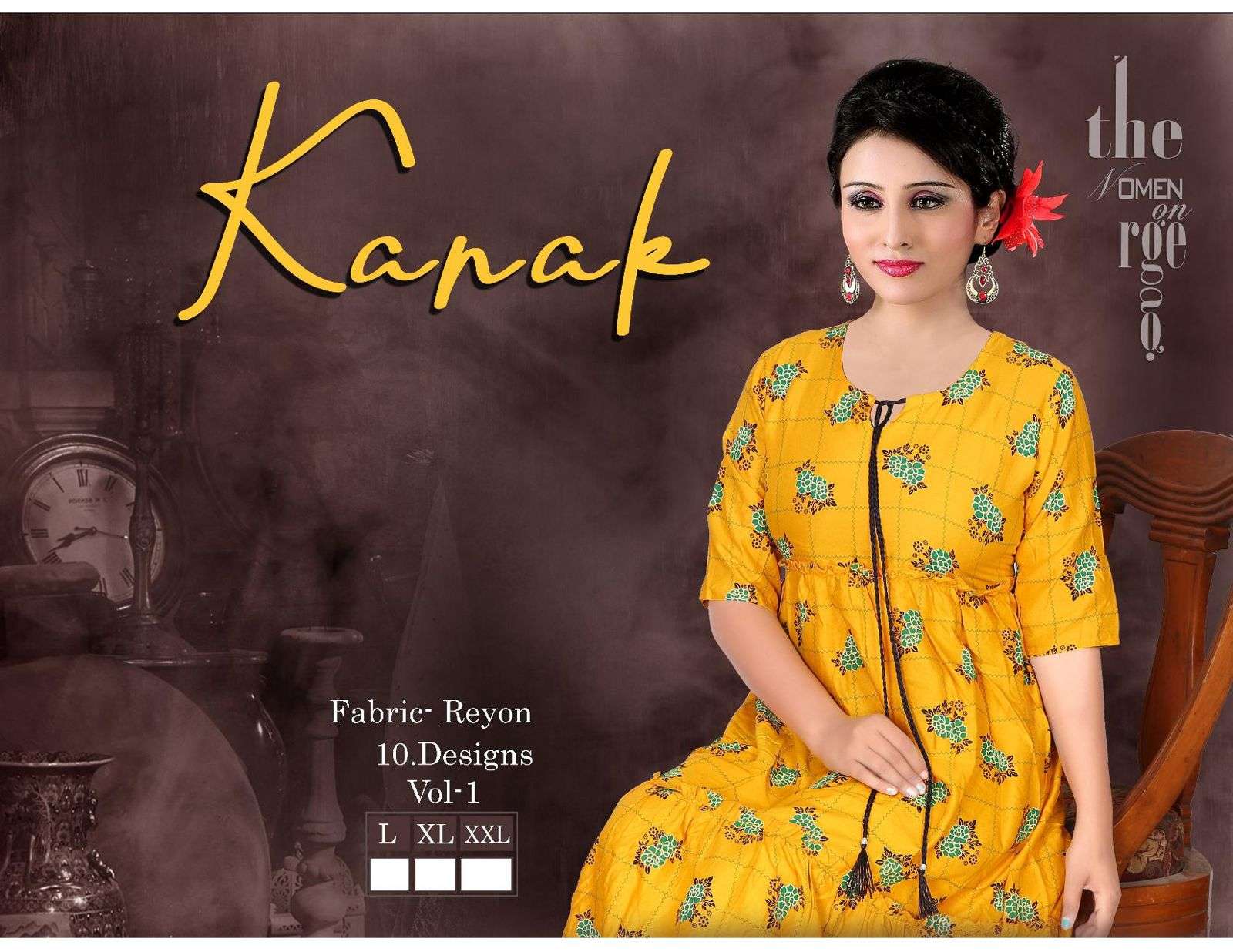 AP KANAK VOL.1 REYON PRINT 58” KURTI CATALOG WHOLESALER BEST RATE
