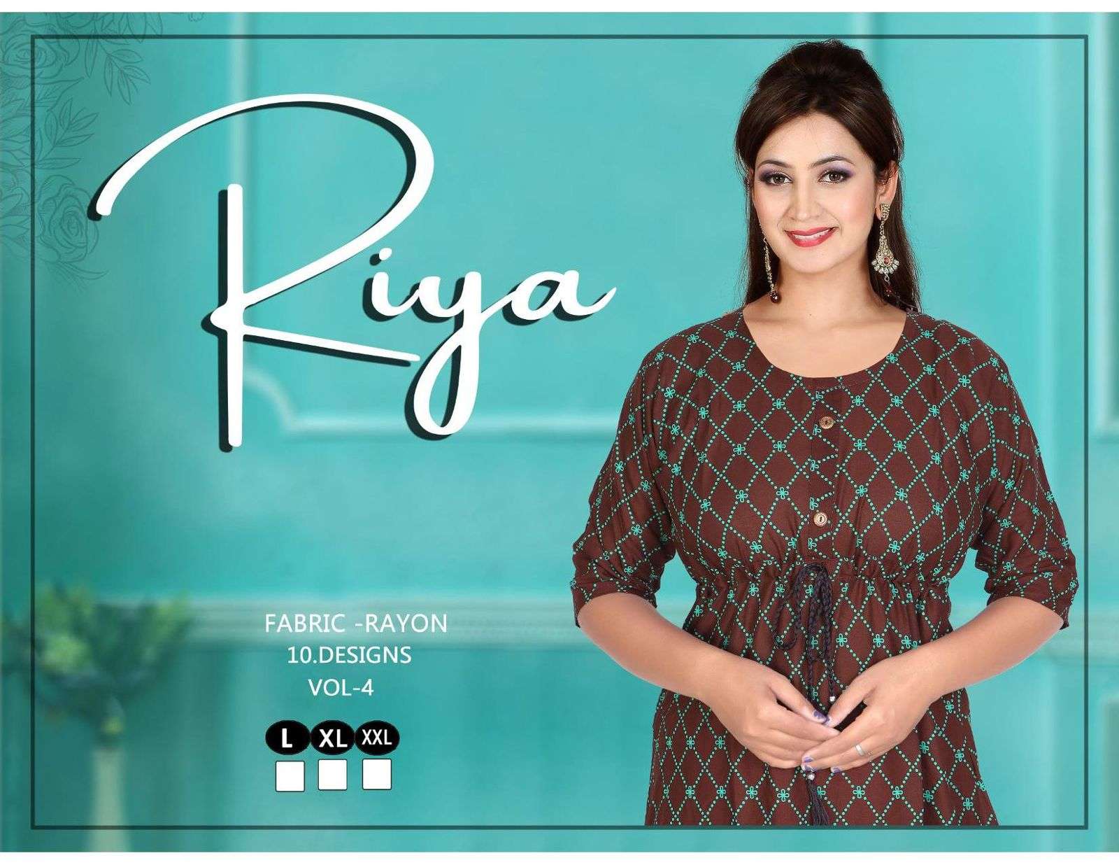 AP RIYA VOL.4 REYON PRINT 58” KURTI CATALOG WHOLESALER BEST RATE