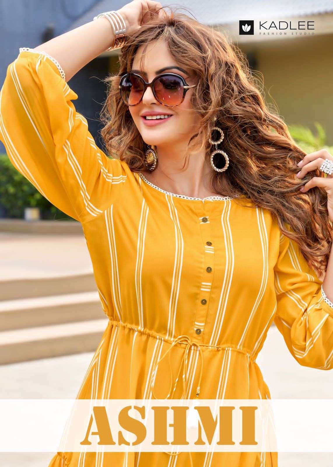 ashmi by kadlee rayon printed fancy gown collection