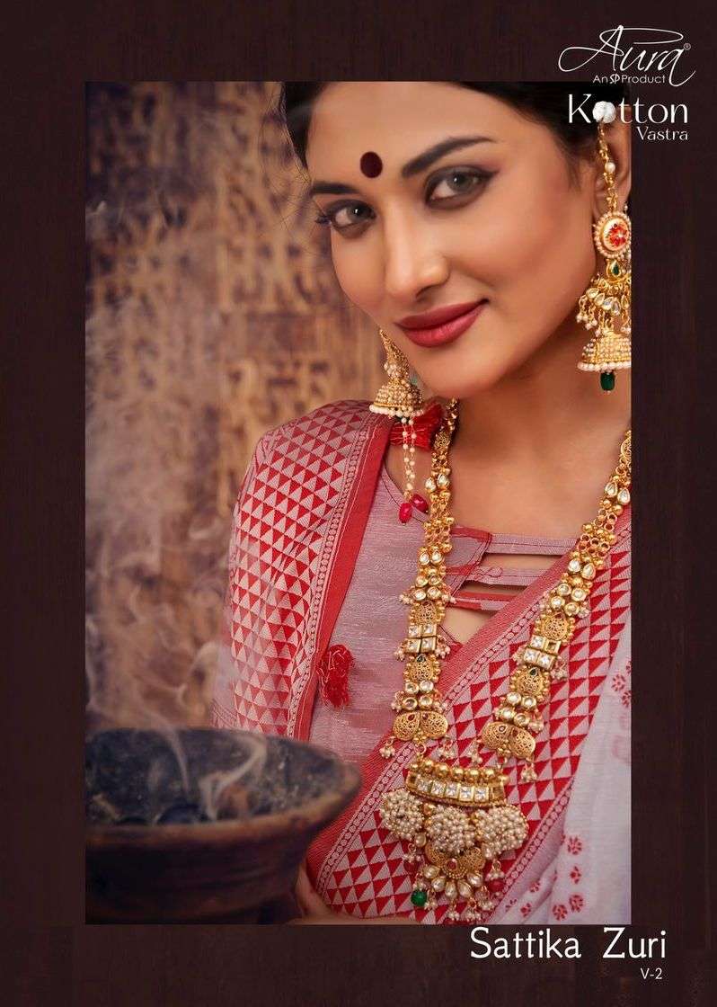 aura sattika zuri vol 2 kotton vastra cotton designer fancy sarees