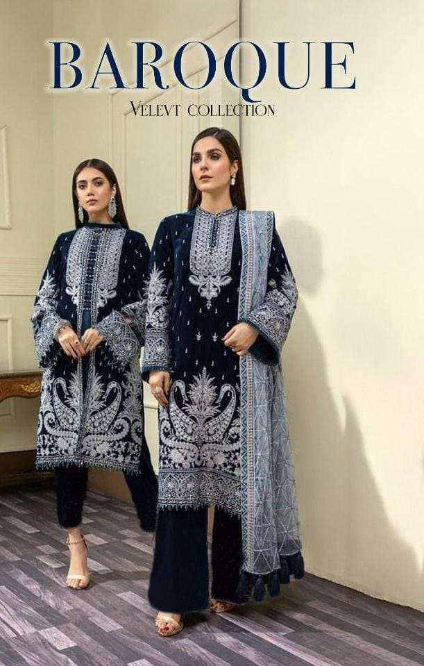baroque velvet 22 by deepsy winter wear pakistani suits